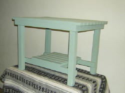 Small Table Slotted Stratton Blue