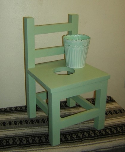 Small Chair Planter Pale Jade Green