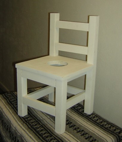 Small Chair Planter White Primer Only